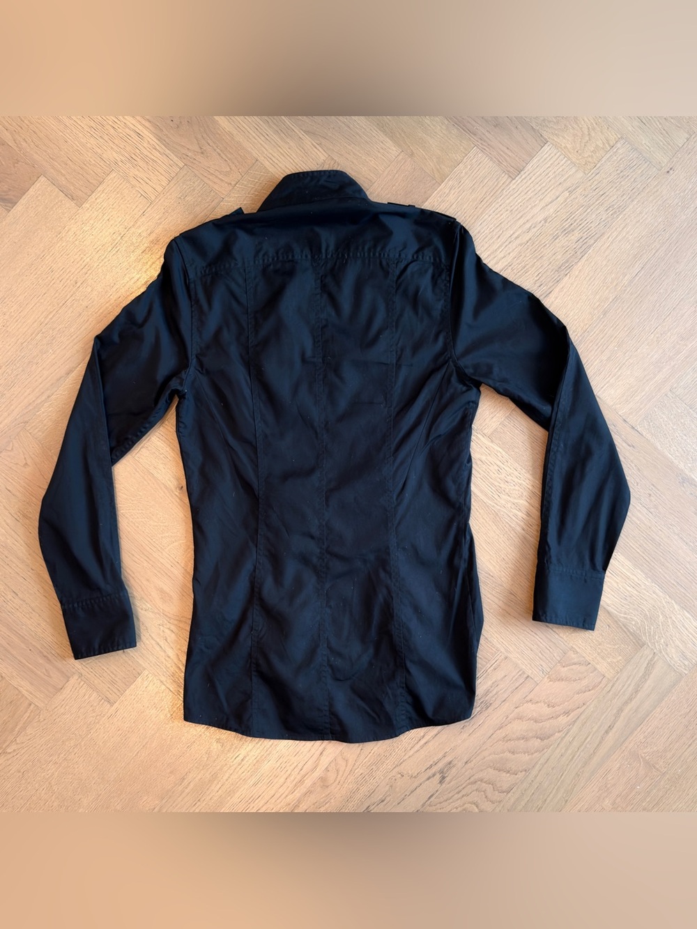 Balmain x H&M Black Double-Breasted Military Shirt Jacket - Picture 6 of 6